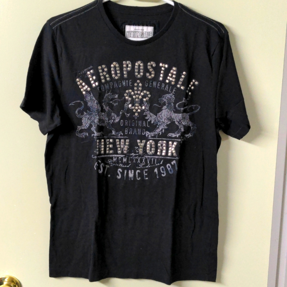 Aeropostale Black Graphic T-Shirt